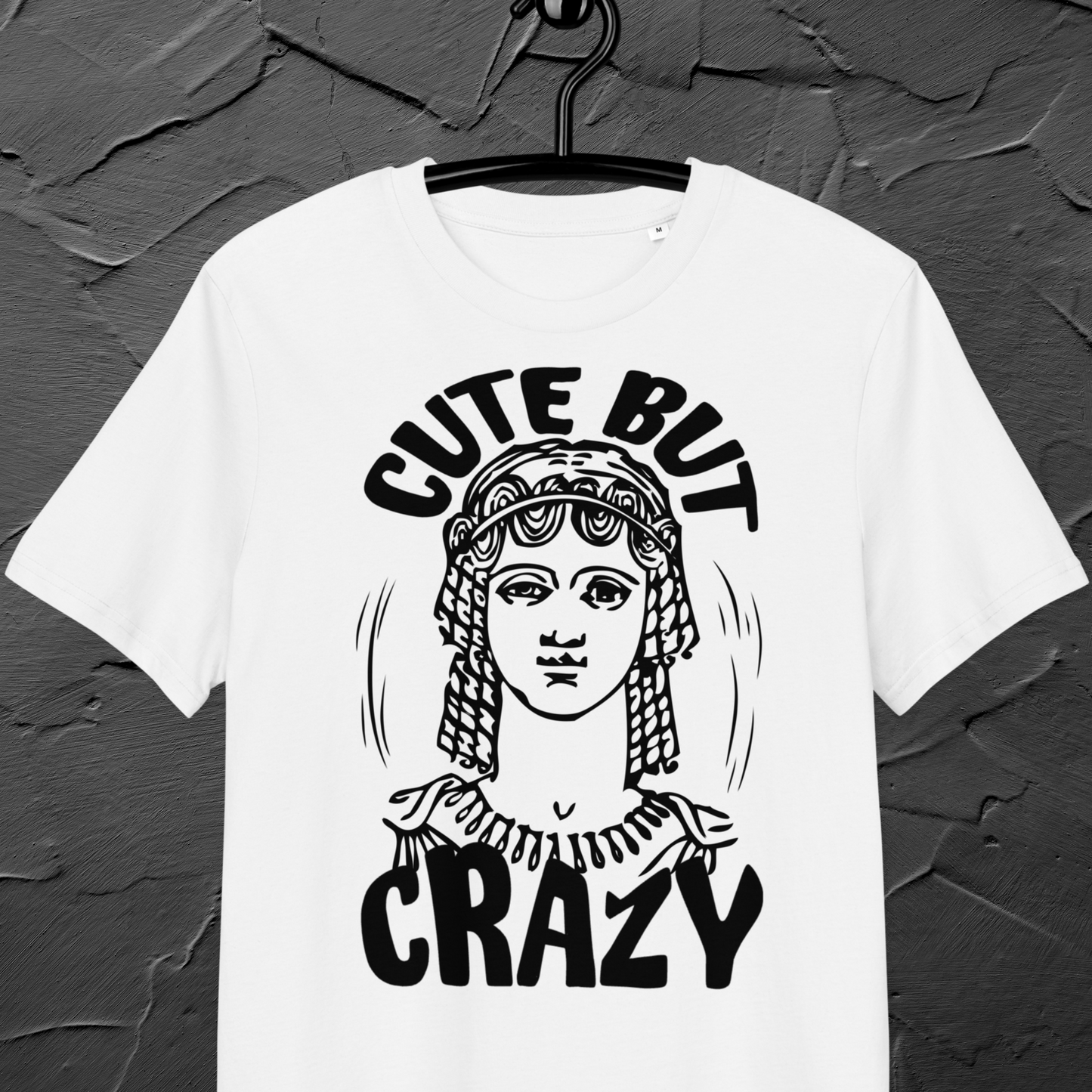 Uni Cotton "Cute but Crazy" Vintage T-Shirt in Fair Trade &amp; Vegan Quality⎜Caccao
