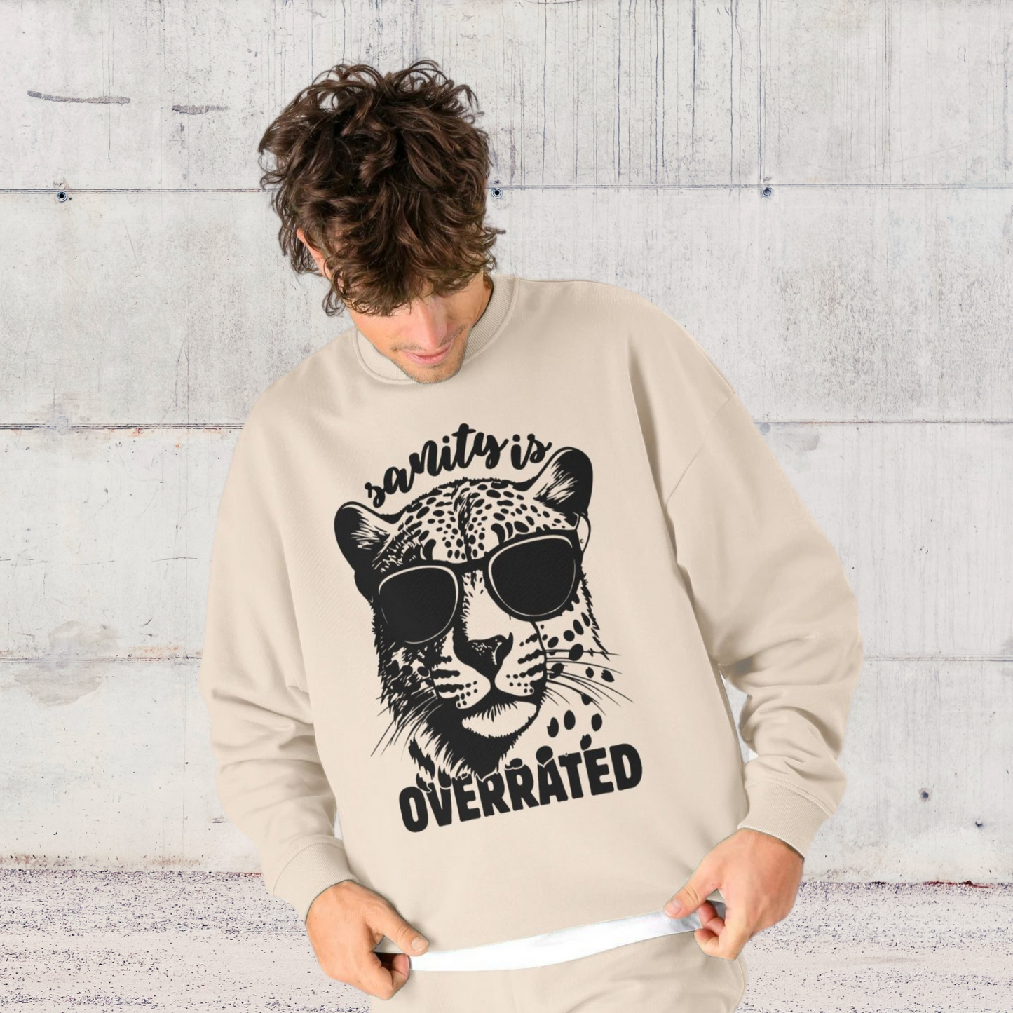 Uni UK+CZ Eko Circular "Sanity is Overrated" Organic Cotton Hoodie in Certified Fair Trade Quality │ Caccao