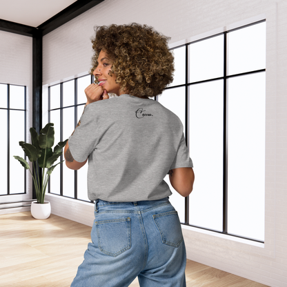 Fem Rage Ecological "Smile More" Organic Cotton T-Shirt in Fair Trade, Slow &amp; Circular Fashion and Vegan Principle │ Caccao
