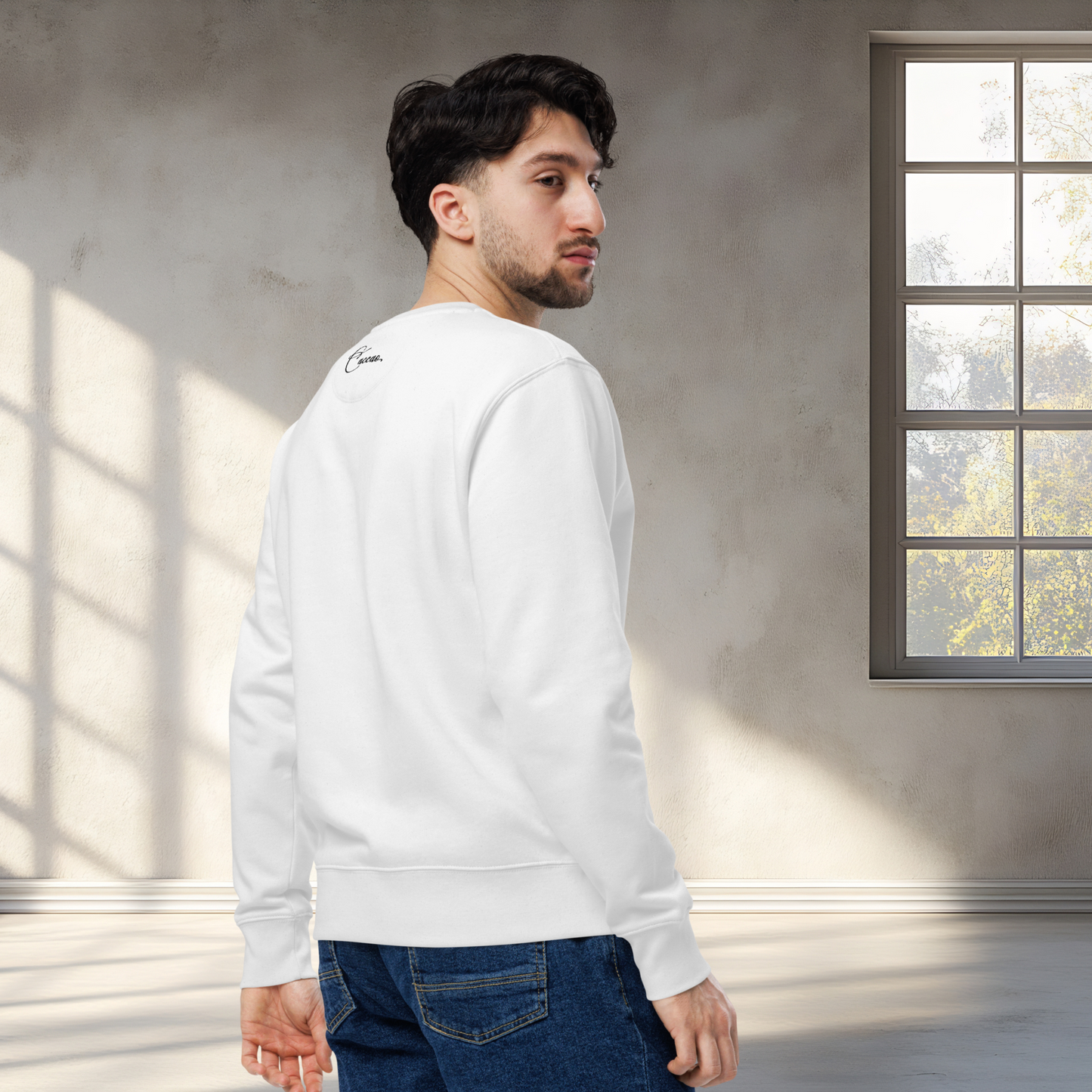 Unisex Prémiová Minimalistická Quote Mikina bez Kapuce - Hlubokomyslná, Pravdivá a Inspirativní │ Caccao