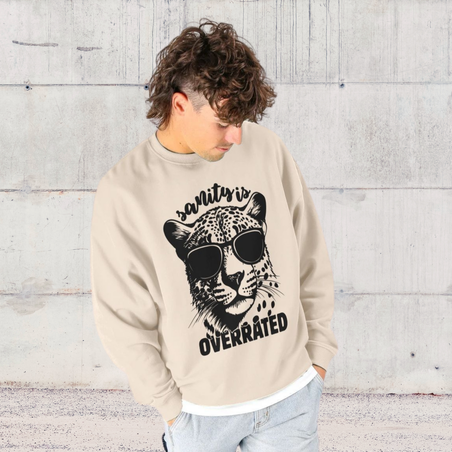 Uni UK+CZ Eko Circular "Sanity is Overrated" Organic Cotton Hoodie in Certified Fair Trade Quality │ Caccao
