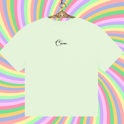 🇬🇧🇨🇿 Women's Boxy "I slow blink at you" T-shirt in Fair Trade, Circular &amp; Slow Fashion Mode - Shipped from UK │ Caccao