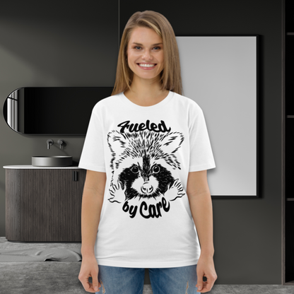 Sustainable Cotton Fair Trade "Fueled by Care" T-Shirt in Certified Slow Fashion, Vegan, Premium Quality │ Caccao 