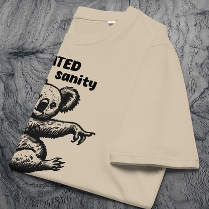 Unisex Organic Cotton "Defeated Sanity" T-Shirt in Premium Certified Quality⎜Caccao