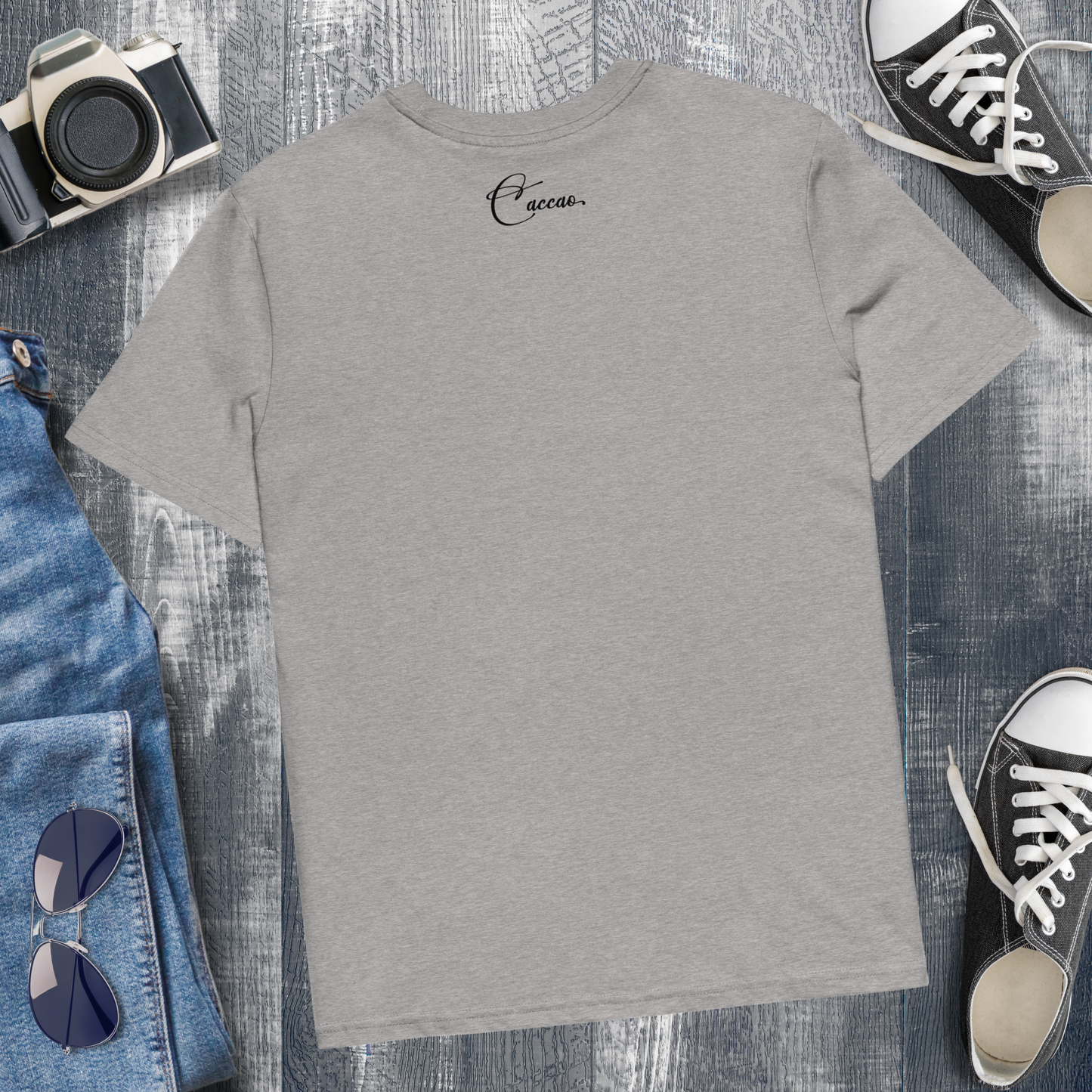 Eco Vegan Fair Trade "Gently Strong" Organic Cotton T-Shirt with Premium Certified Quality │ Caccao