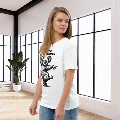 Unisex Organic Cotton "Defeated Sanity" T-Shirt in Premium Certified Quality⎜Caccao