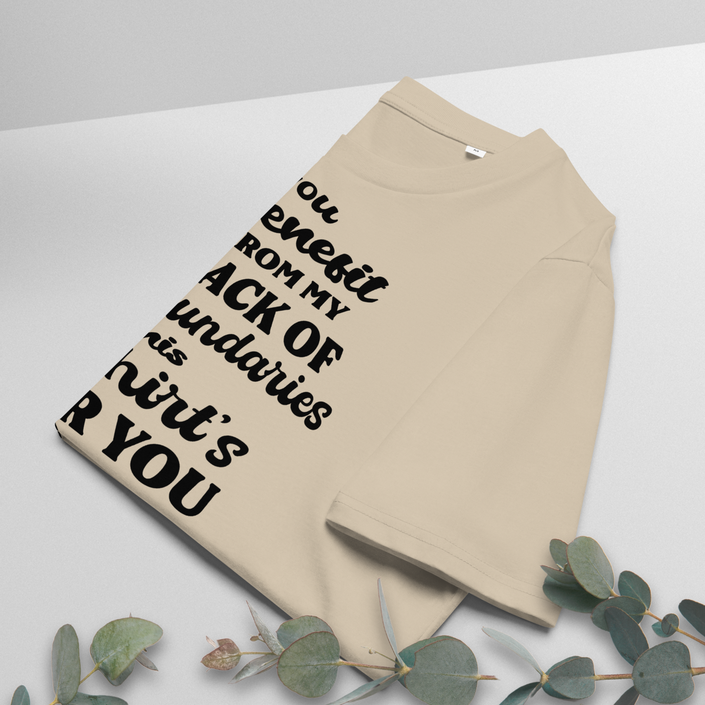 Unisex Sarkastické Vintage 'Boundaries' Tričko z Bio Bavlny ve Veganském, Fair Trade a Slow Fashion Režimu – Pro ty, kdo se Učí Říkat Ne 🙂‍↔️⎜Caccao