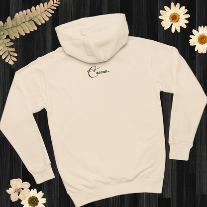Unisex Sustainable 'Overthinking &amp; Daydreaming' Funny Organic Cotton Cat Hoodie in Certified Renewable Quality⎜Caccao