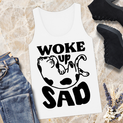 Divine "Woke up sad" Tank Top in Best Quality, Fair Trade and most importantly - Mentally Aware │ Caccao