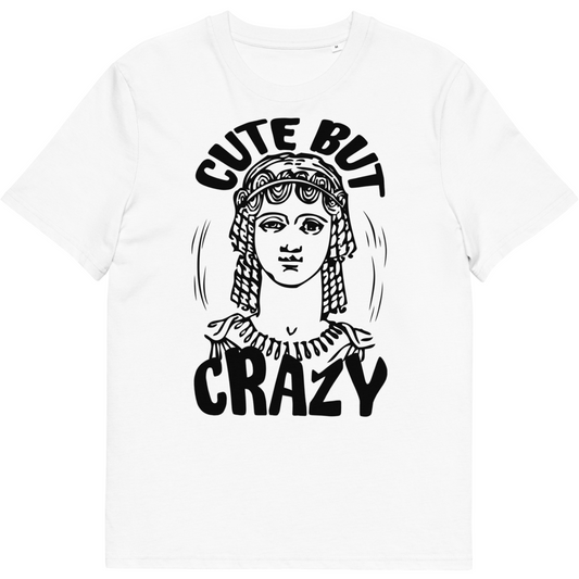 Uni Cotton "Cute but Crazy" Vintage T-Shirt in Fair Trade &amp; Vegan Quality⎜Caccao