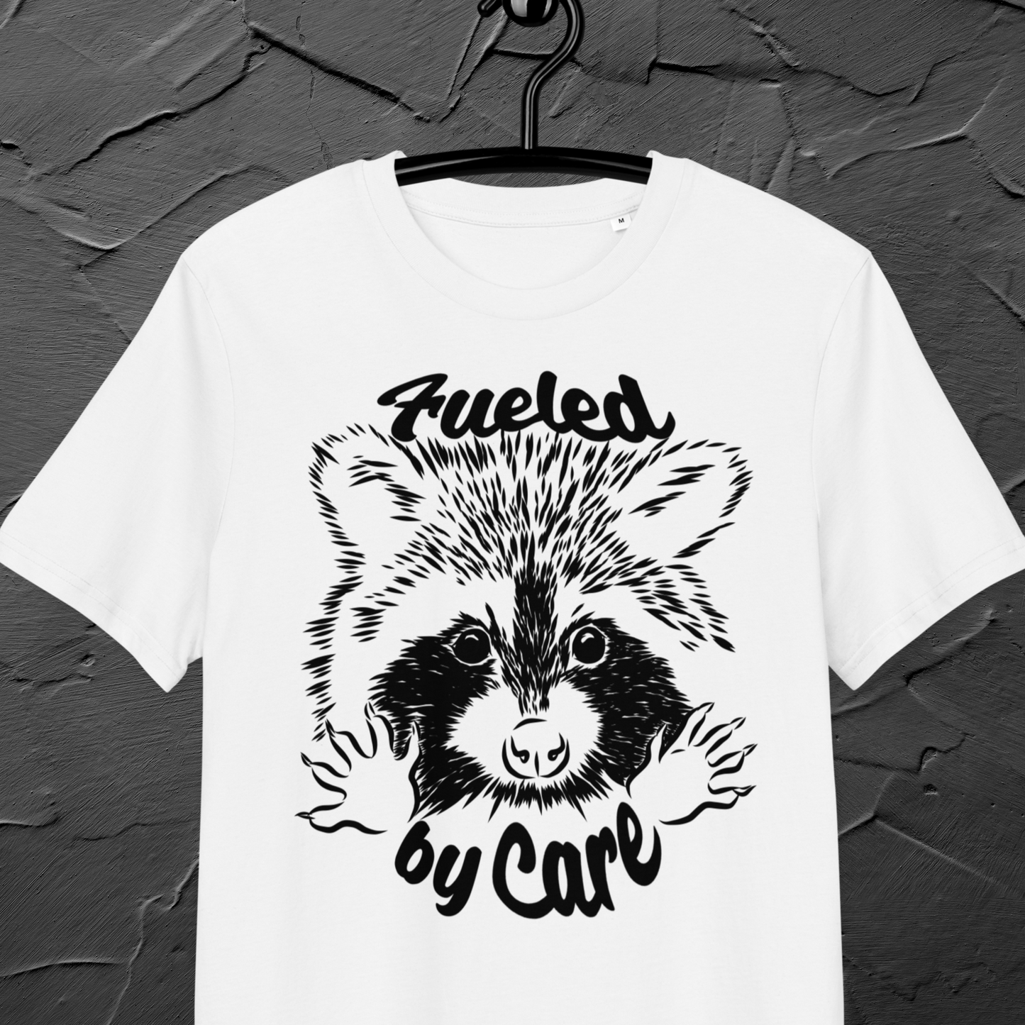 Sustainable Cotton Fair Trade "Fueled by Care" T-Shirt in Certified Slow Fashion, Vegan, Premium Quality │ Caccao 