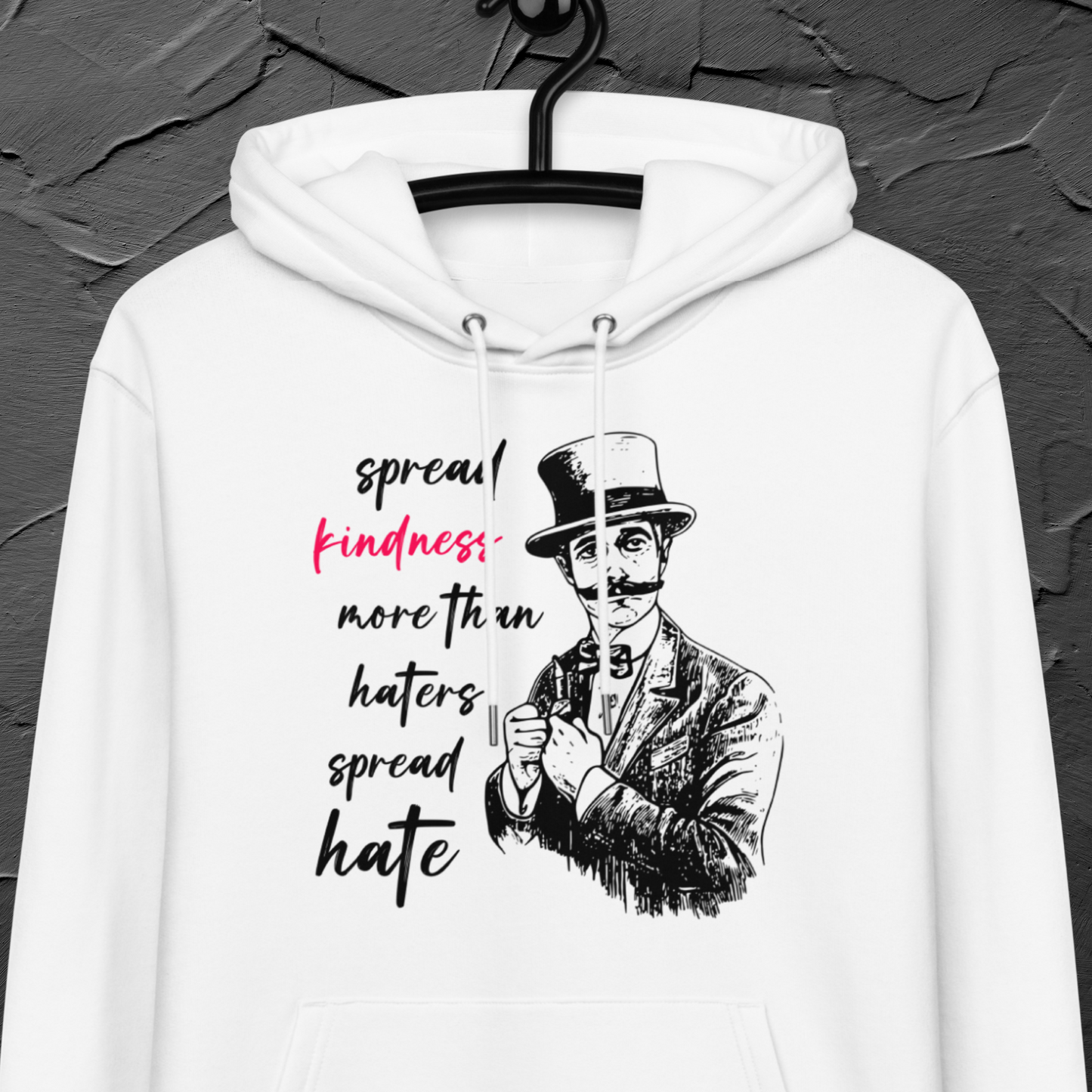 Spread Kindness Day by Day: Organic Uni Hoodie with a Message of Kindness │ Caccao