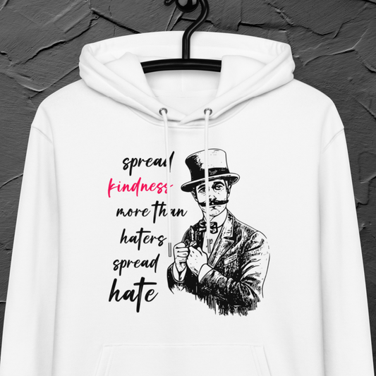 Spread Kindness Day by Day: Organic Uni Hoodie with a Message of Kindness │ Caccao