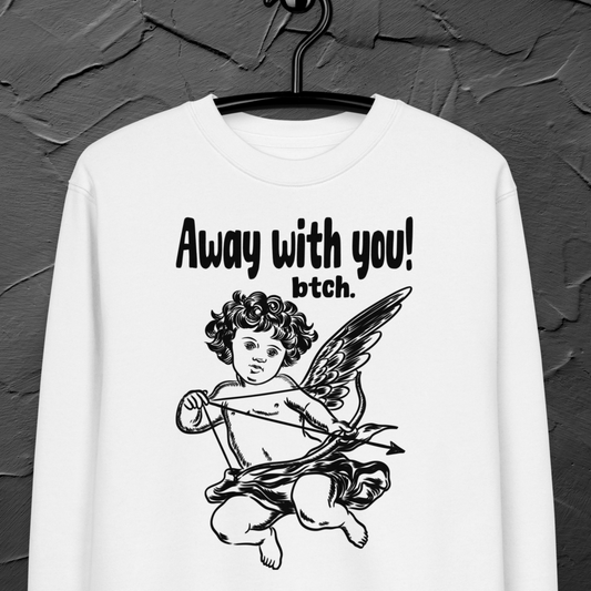Baroque Angel ST/ST Sweatshirt with Sarcastic Message and Eco Soul │ Caccao 