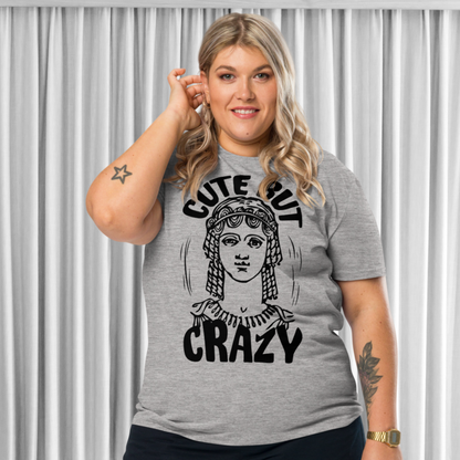 Uni Cotton "Cute but Crazy" Vintage T-Shirt in Fair Trade &amp; Vegan Quality⎜Caccao