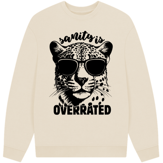 Uni UK+CZ Eko Circular "Sanity is Overrated" Organic Cotton Hoodie in Certified Fair Trade Quality │ Caccao