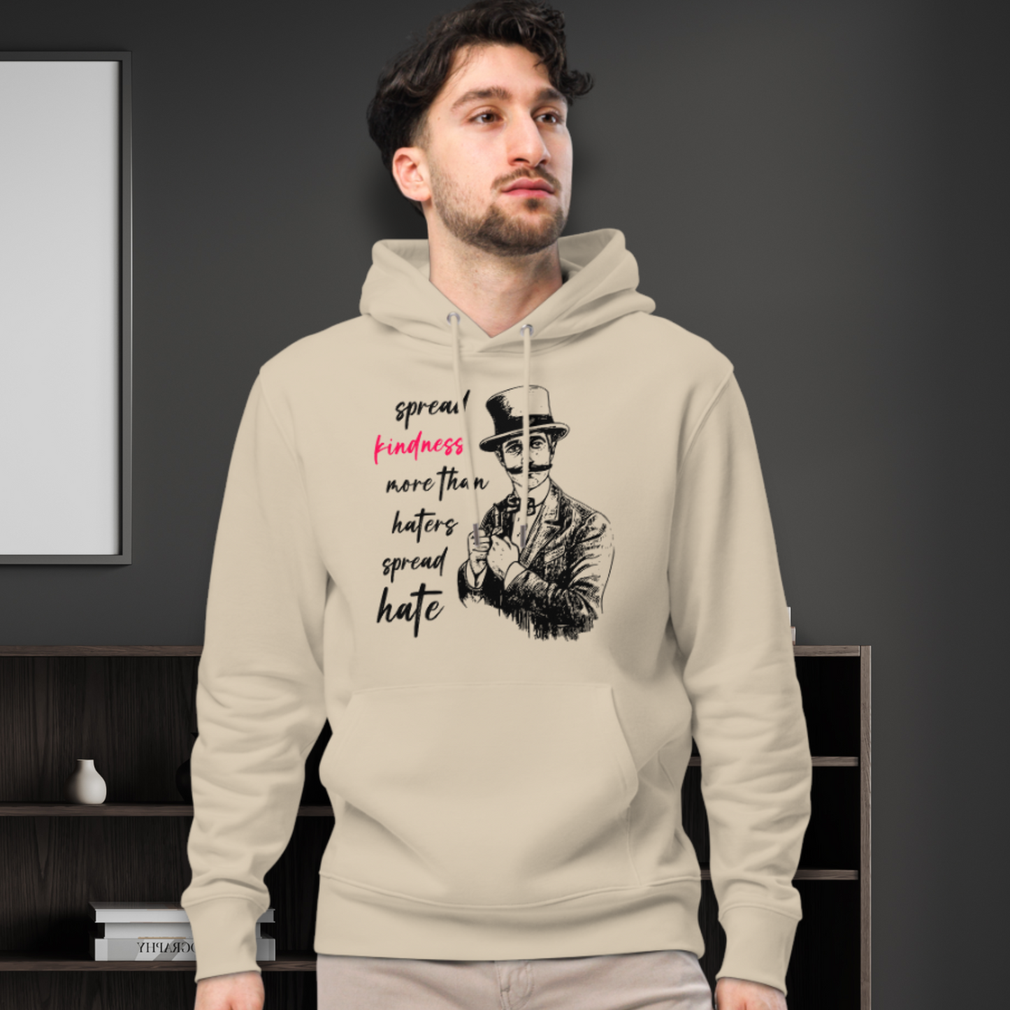 Spread Kindness Day by Day: Organic Uni Hoodie with a Message of Kindness │ Caccao