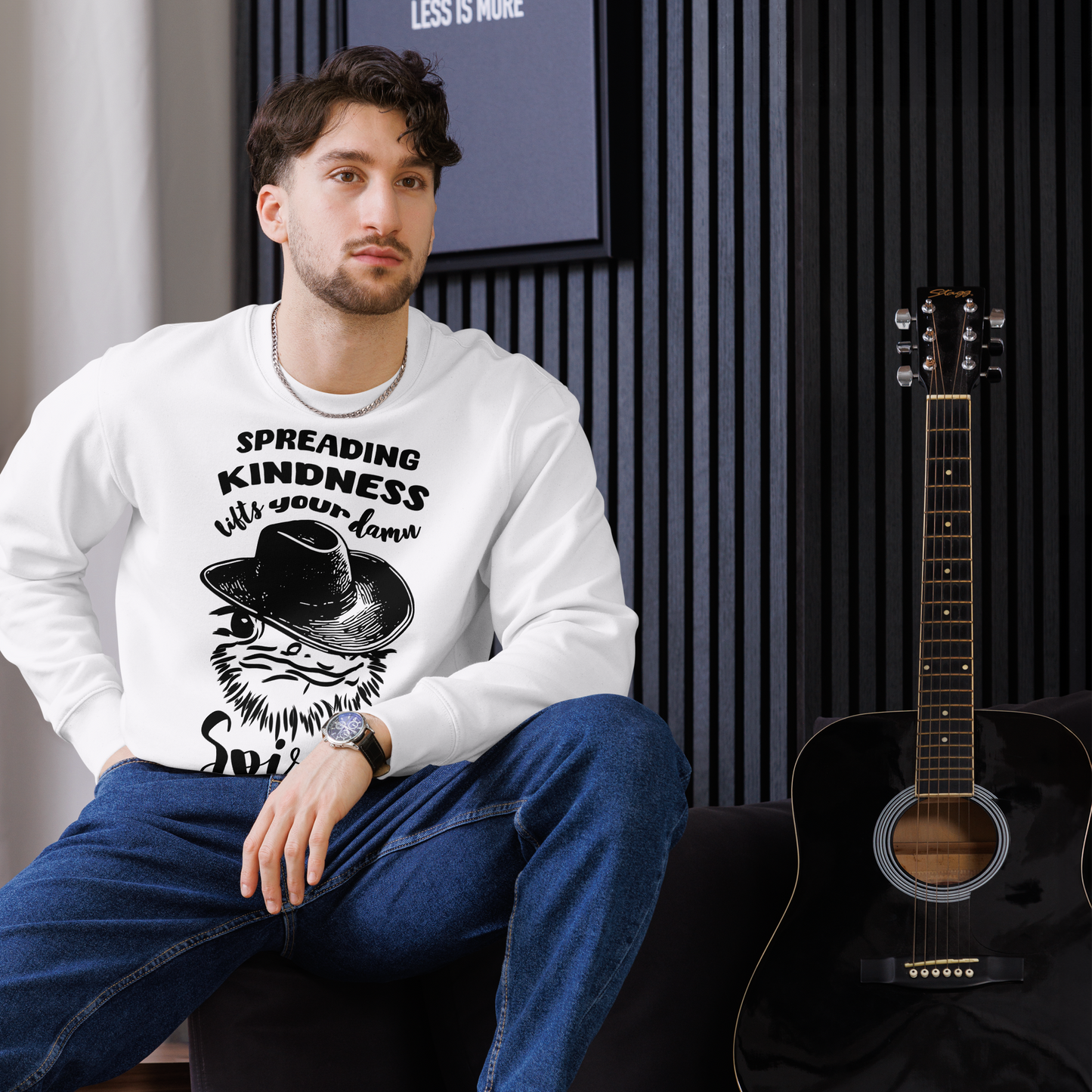 Kindness with a Sense of Irony: Sarcastic Organic Cotton Message Sweatshirt