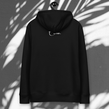 The Power to Keep Going: Motivational "Stay." Premium Eco Hoodie Made of Organic Cotton │ Caccao