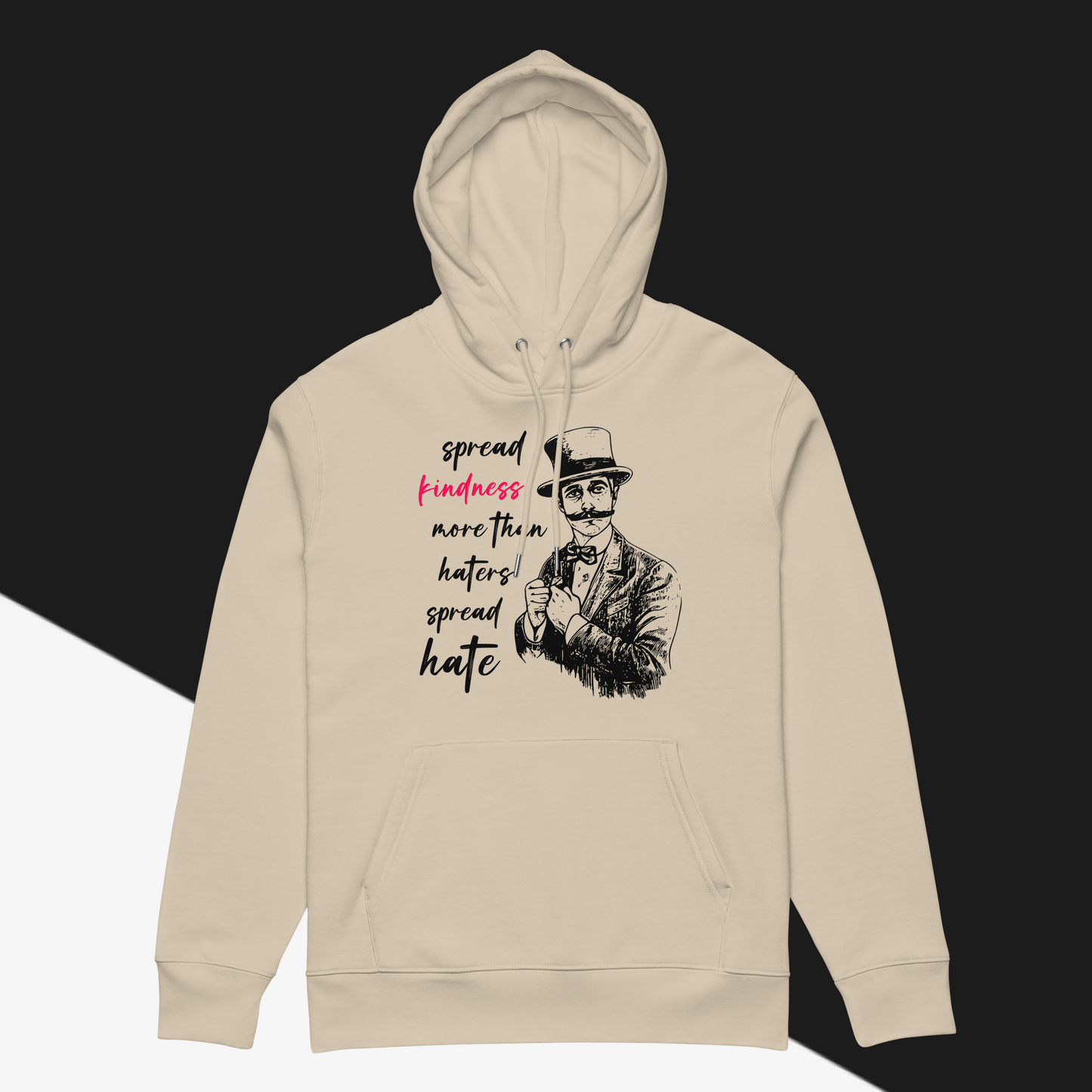 Spread Kindness Day by Day: Organic Uni Hoodie with a Message of Kindness │ Caccao