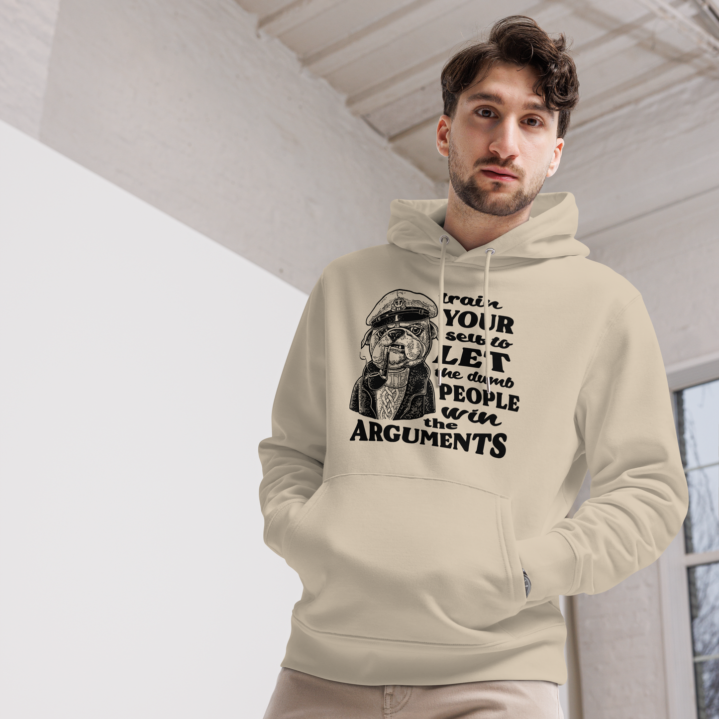 Train Your Inner Peace with Humor: Sarcastic Organic Fair Trade Vegan Cotton Hoodie │ Caccao