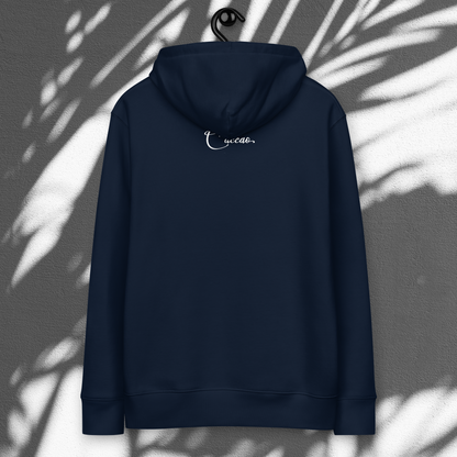 The Power to Keep Going: Motivational "Stay." Premium Eco Hoodie Made of Organic Cotton │ Caccao