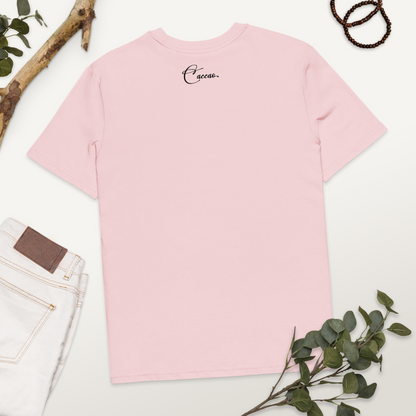 Fem Rage Ecological "Smile More" Organic Cotton T-Shirt in Fair Trade, Slow &amp; Circular Fashion and Vegan Principle │ Caccao