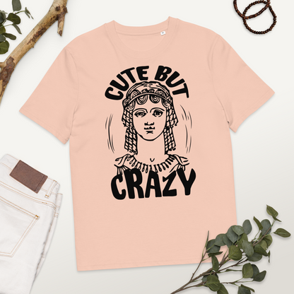 Uni Cotton "Cute but Crazy" Vintage T-Shirt in Fair Trade &amp; Vegan Quality⎜Caccao